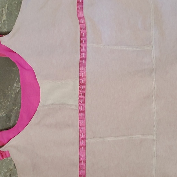 Lululemon MOVE double strap tank top. Stetchy. Built in bra. Pink. Size 10. - Picture 4 of 11